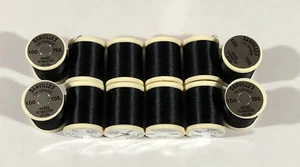 12 Spools Danville 3/0 Black Fly Tying Thread - Picture 1 of 1
