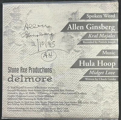 ALLEN GINSBERG – Kral Majales, NEAR MINT US 7" 45 - SIGNED BY Ginsberg! JSA COA - Image 1 of 4