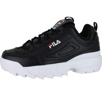 fila black leather shoes
