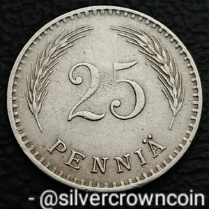 Finland 25 Pennia 1926 S. KM#25. 25 Cents coin. Rampant Lion. Quarter Dollar. - Picture 1 of 7