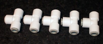 Parker PP6TU6 TrueSeal 3/8 Tee Union, FDA Compliant, NSF-51 & NSF-61, Qty 5 - Image 1 of 4