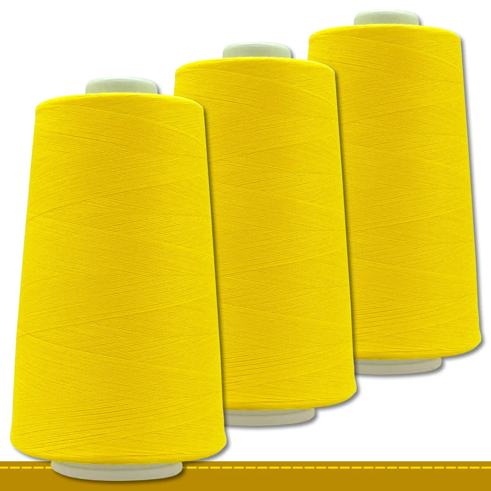 Fil à Coudre Surjet 3 x 100 G 5000 Y (4572 M) Force 50/2 (140) Jaune 140756 - Photo 1/1