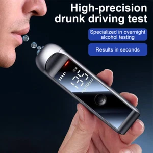 Breathalyzer Alcohol Tester Rechargeable With Screen Display Outdoor Portable - Picture 1 of 24