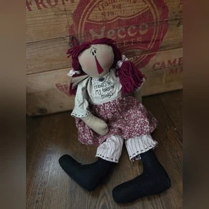 Boyd's Bears Red Yarn Hair Primitive Doll "Betsy Quiltbeary" - Picture 1 of 9