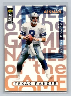 1997 Collector's Choice Texas Ranger #60 Troy Aikman Dallas Cowboys - Image 1 of 2