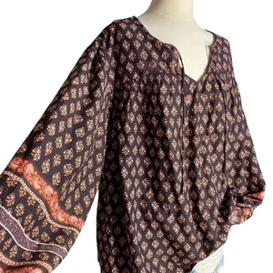 Boho Peasant Blouse Top NWT Womens X Large - Picture 1 of 7
