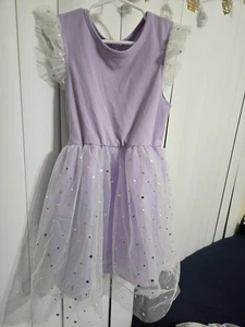 Size 6x/7 Cute girl dress purple and stars From Smoke free and pet Free... - Picture 1 of 1