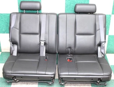 14' YUKON Leather Black Rear Back Third 3rd Row Removable Seats Pair 2x OEM Foto 1 de 4
