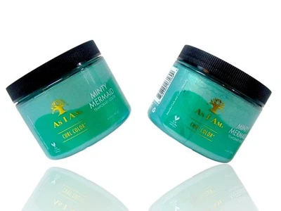 (Paquete de 2) Gel de color de cabello temporal As I Am Curl Color "MINTY MERMAID" 6 oz. Foto 1 de 4