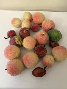 Gemischter Posten 20 Perlen Zucker kleine Früchte Faux mattiert Küche Dekor - Bild 1 von 16