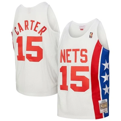 New Jersey Nets Vince Carter Mitchell & Ness White 2005/06 NBA Swingman Jersey - Image 1 of 4