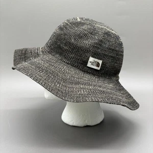 Sombrero cubo tejido The North Face ala ancha gris jaspeado negro empaquetable elástico OS - Imagen 1 de 8