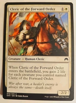 MTG Magic The Gathering Card Cleric of the Forward Order Creature Human Cleric - Image 1 of 2