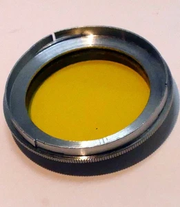 Medium Yellow Gelb filter Slip on type for  rangefinder 34mm- 35mm ID - Picture 1 of 12