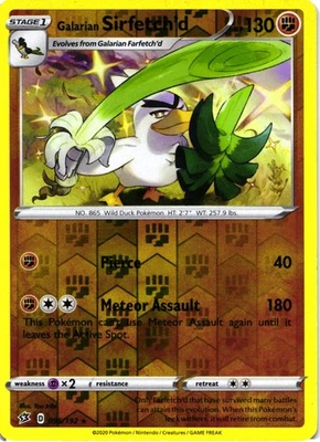 Galarian Sirfetch'd 095/192 Swsh02: Rebel Clash Reverse Holo - Image 1 of 2