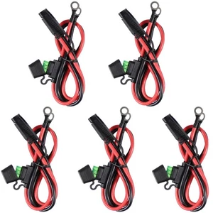 [5 Pack] 2FT SAE to O Ring Terminal Harness 10AWG - Eyelet O-Ring Terminal 10... - Picture 1 of 8