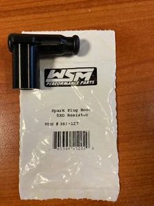 WSM 369-127 Candle Pipette NGK TB05EM-R Silicone Black Spark Plug Boot - Picture 1 of 4
