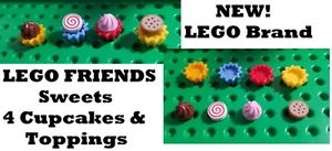LEGO Cupcakes Sweets Set of 8 Cookies Candy Frosting Strawberry Chocolate Swirl - Picture 1 of 1