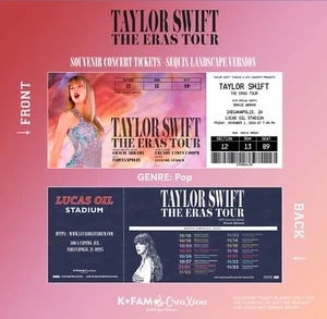 The ERAS Tour - Sequin Version - Custom Memorabilia Pop Concert Tickets - Picture 1 of 7