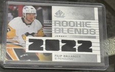 2022-23 SP Game Used Hockey Filip Hallander /150 Rookie Blends Pittsburgh
