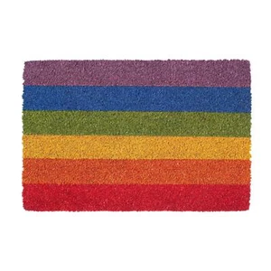 Non-Slip Door Mat Coir Indoor Outdoor Welcome Mat 90 x 60cm Rainbow 1 - Picture 1 of 5