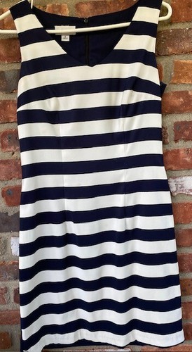 Abito a tubino senza maniche a righe Alyx B blu navy bianco taglia 6