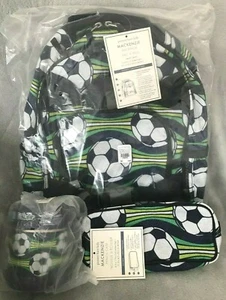NEW Pottery Barn Kids SMALL Soccer Backpack ~ 3 pc Set ~ LAST ONE - Imagen 1 de 6