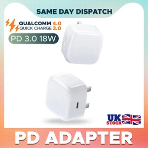 UK Plug PD USB-C Type C Fast Wall Charger Adapter For iPhone 11 Pro Max STO - Picture 1 of 1