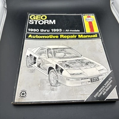 Geo Storm 1990 thru 1993 Haynes Repair Manual 40030 (bb43) - Image 1 of 3