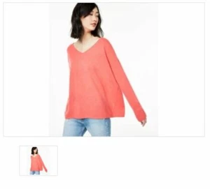 Charter Club V-Neck Pure Cashmere Sweater Grape Fruit Punch M - Picture 1 of 3