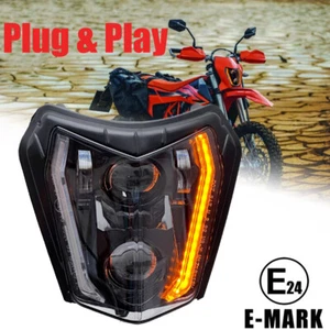 For KTM 690 Enduro R EXC XCW FC FE TE 125 250 350 450 LED Headlight Turn Signal - Picture 1 of 19