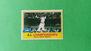 1981 Topps baseball 401 AL Championships George Brett 