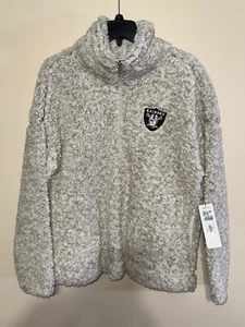 Las Vegas Raiders NFL G-III Women's Quarter-Zip Sherpa Jacket - Picture 1 of 7