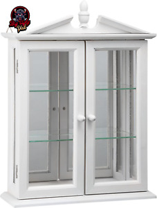 BN2430 Country Tuscan Wall Curio Display and Storage Cabinet, 26 Inches Tall, Wo