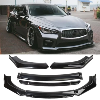 Front Bumper Lip Splitter Diffuser Body Kit For Infiniti G35 G37 Q40 Q50 Q60 Foto 1 de 4