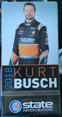 2018 Kurt Busch Commerative Bobblehead Nascar Texas Motor Speedway NIB Cover