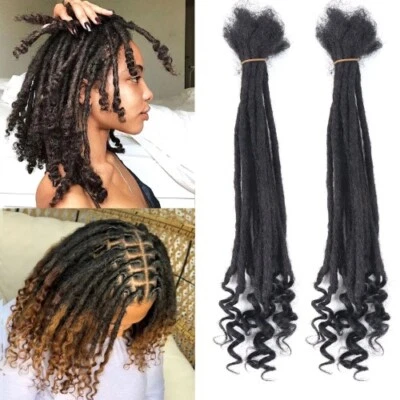 6-30Inch Handmade Loose Curly Human Hair Extensions  Braiding Hair Extensions - Image 1 of 4