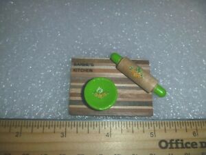 OOAK Miniature Customized Cutting Board  - Green  