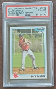 Zach Gentile 2010 Bowman Prospects Orange 250 Red Sox GRADED PSA 6