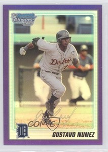 2010 Bowman Chrome Prospects Purple Refractor /999 Gustavo Nunez #BCP33