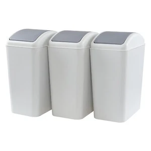 4.5 Gallon Trash Can Kitchen Waste Garbage Plastic Round with Swing Top Bathroom - Picture 1 of 10