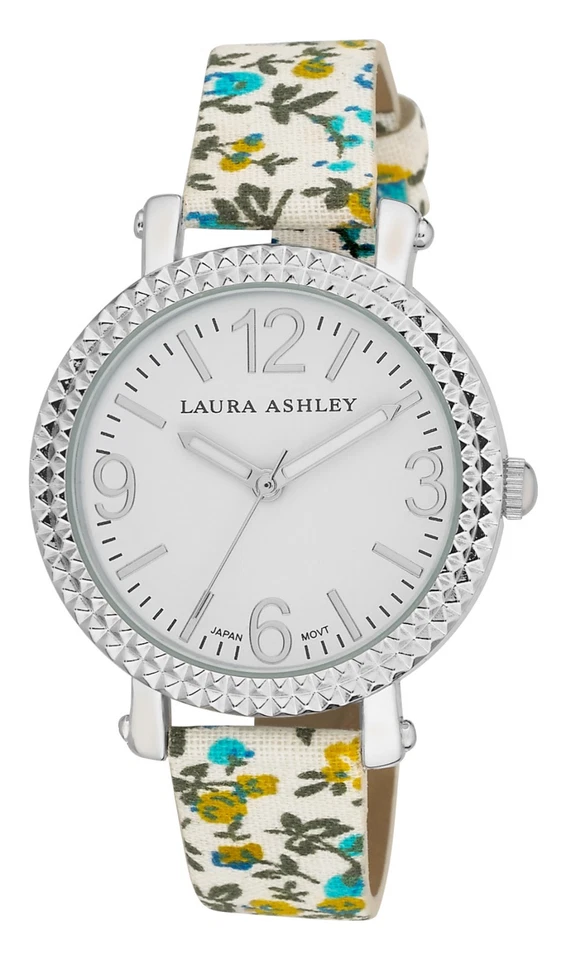 Reloj Laura Ashley Mujer Banda Floral Bisel Acanalado Viene en Caja de Regalo Foto 1 de 3