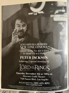 Ad LOTR Peter Jackson version 6 - Photo 1/2
