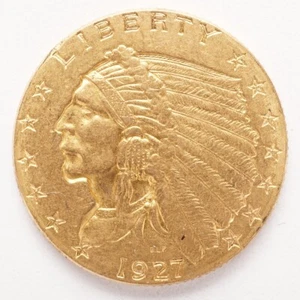 1927 Indian $2.50 Gold Quarter Eagle - Picture 1 of 2