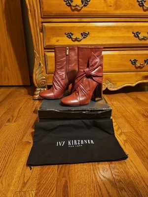 Botas de cuero rojas para mujer Ivy Kirzhner talla 9 M (39,5 EU) Foto 1 de 4