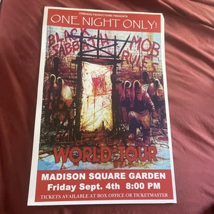 Black Sabbath MOB RULES World Tour Madison Square Garden Repro Concert Poster - Picture 1 of 4