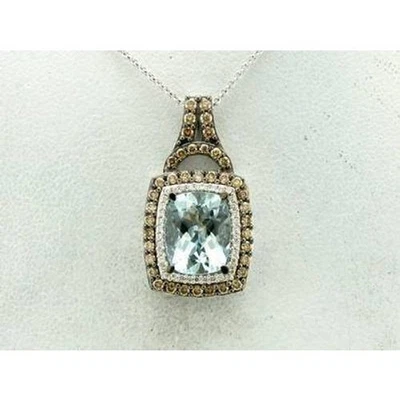 Le Vian Necklace Aquamarine Pendant in 14K White Gold 2 5/8 cts - Image 1 of 4