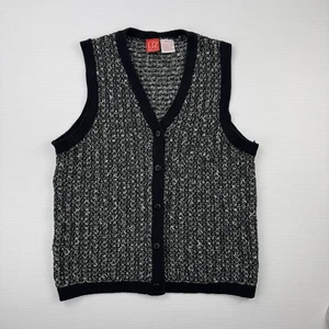 Maglione maglia vintage Liz & Co donna L nero bianco gilet Y2K Liz Claiborne - Foto 1 di 7