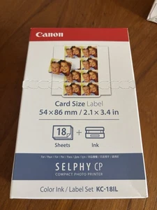 Genuine CANON Photo Printer Ink&Paper Set KC-18IL for SELPHY CP1200 910 900 800 - Imagen 1 de 2