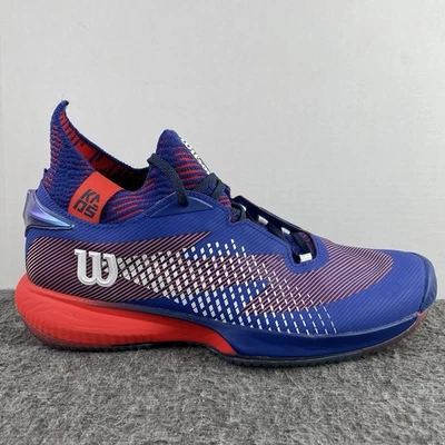 Tênis de pickleball Wilson Kaos Rapide SFT LE azul vermelho WRS331310 masculino tamanho 9.5 - Imagem 1 de 4